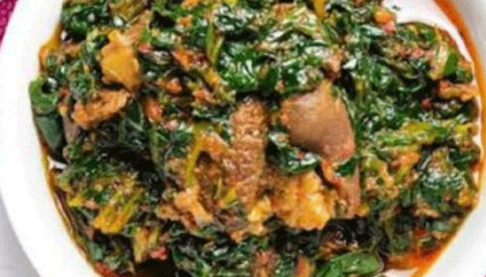 Vegetable Sauce with Goat Meat