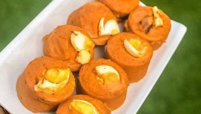 Jellof Moi-Moi with Egg